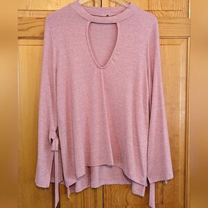 Pink Long Sleeve Sweater Bell Cuff by Poof!